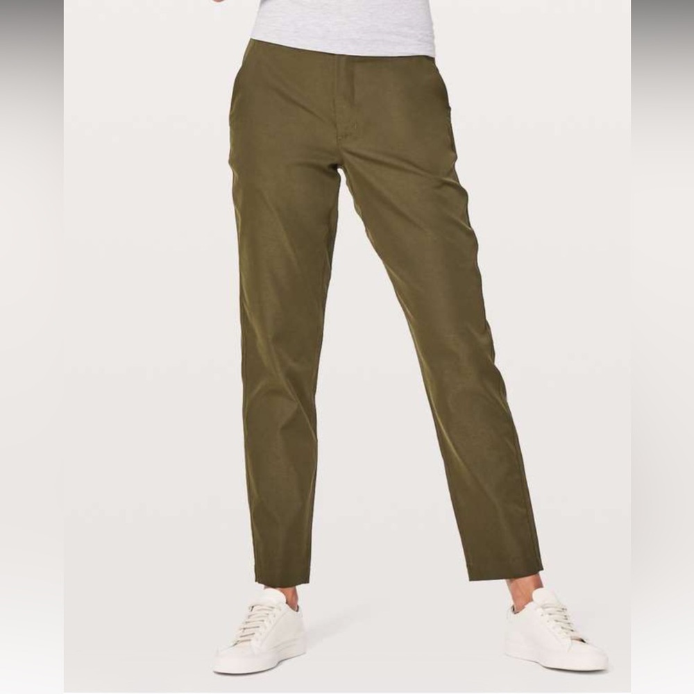 Lululemon City Trek Trouser *28" in Military Green Size 6 W5LIYS Urbanite Twill
